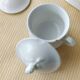 Antique white porcelain cream service