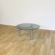 Round coffee table in chrome and smoked glass, 1970s