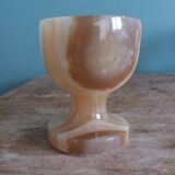 Alabaster onyx egg cup