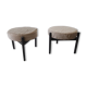 Danish mid century stools on a three-legged wooden frame
