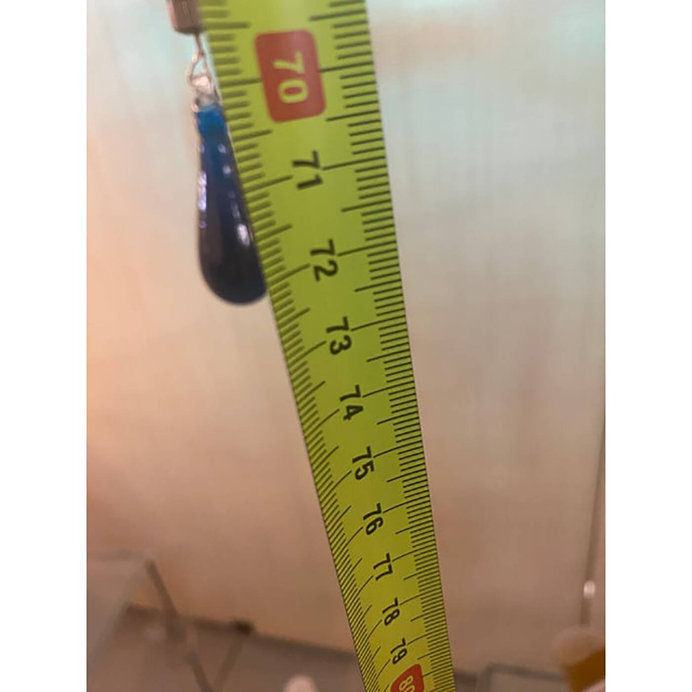 Glass Chandelier in Blue Lattimo Color