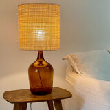 Lampe dame jeanne et rabane