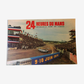 Affiche originale 24 Heures du Mans 1973 A. Delourmel