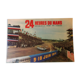 Affiche originale 24 Heures du Mans 1973 A. Delourmel
