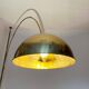 German Postmodern Vintage Brass Arc Floor Lamp with Clamp Rod attributed to Florian Schulz, 1970s