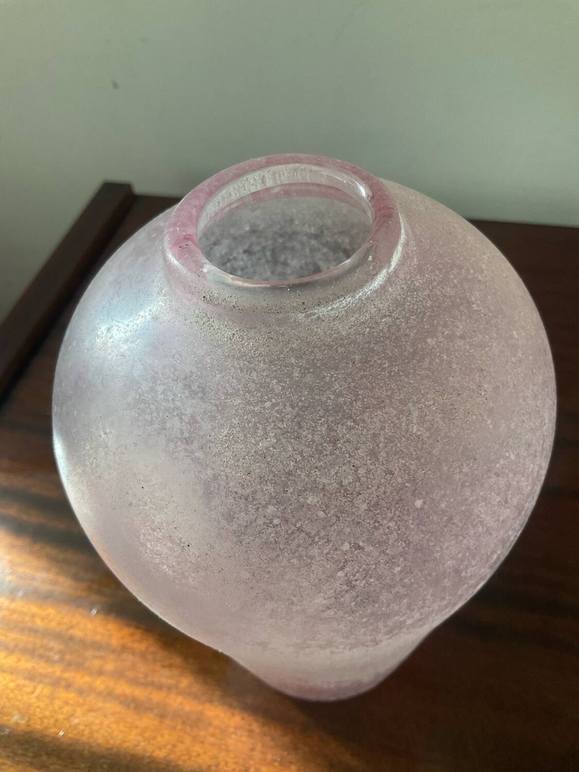 Vintage “Scavo” vase in glass paste