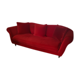 Red velvet sofa