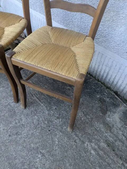 Pair of rush-seated chairs