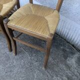 Pair of rush-seated chairs