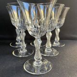 6 Saint Louis water glasses cut Lozère service stamped