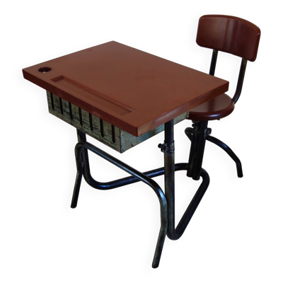 Ancien bureau écolier évolutif années 30
