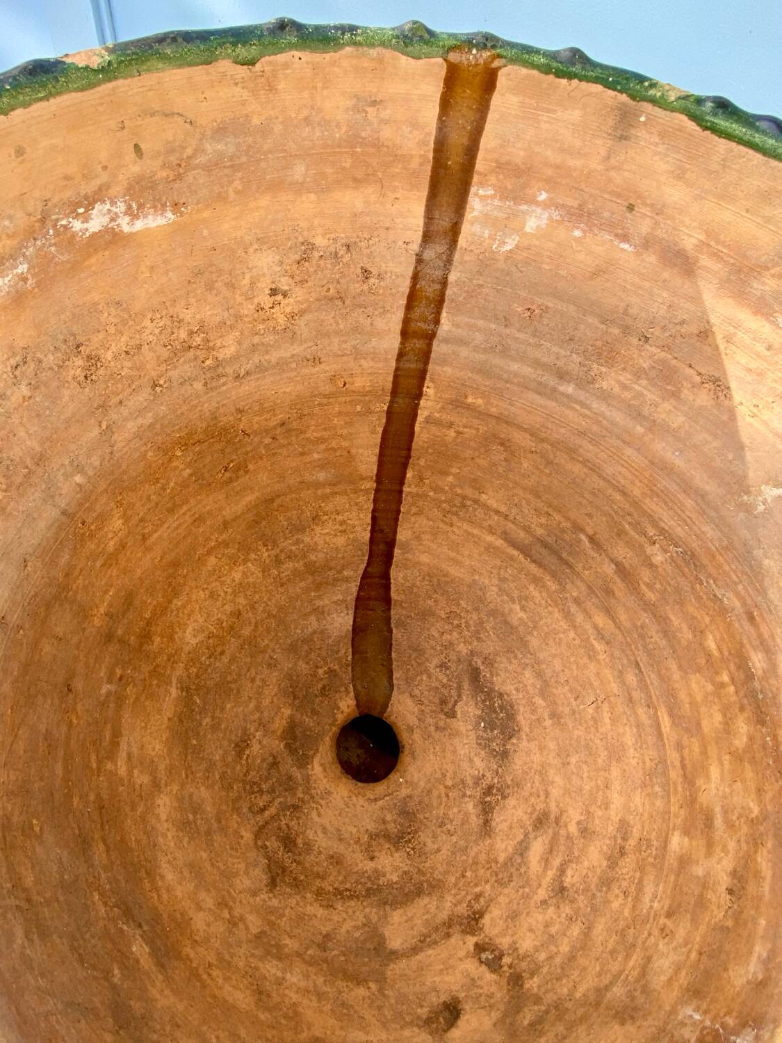 Varnished terracotta jar