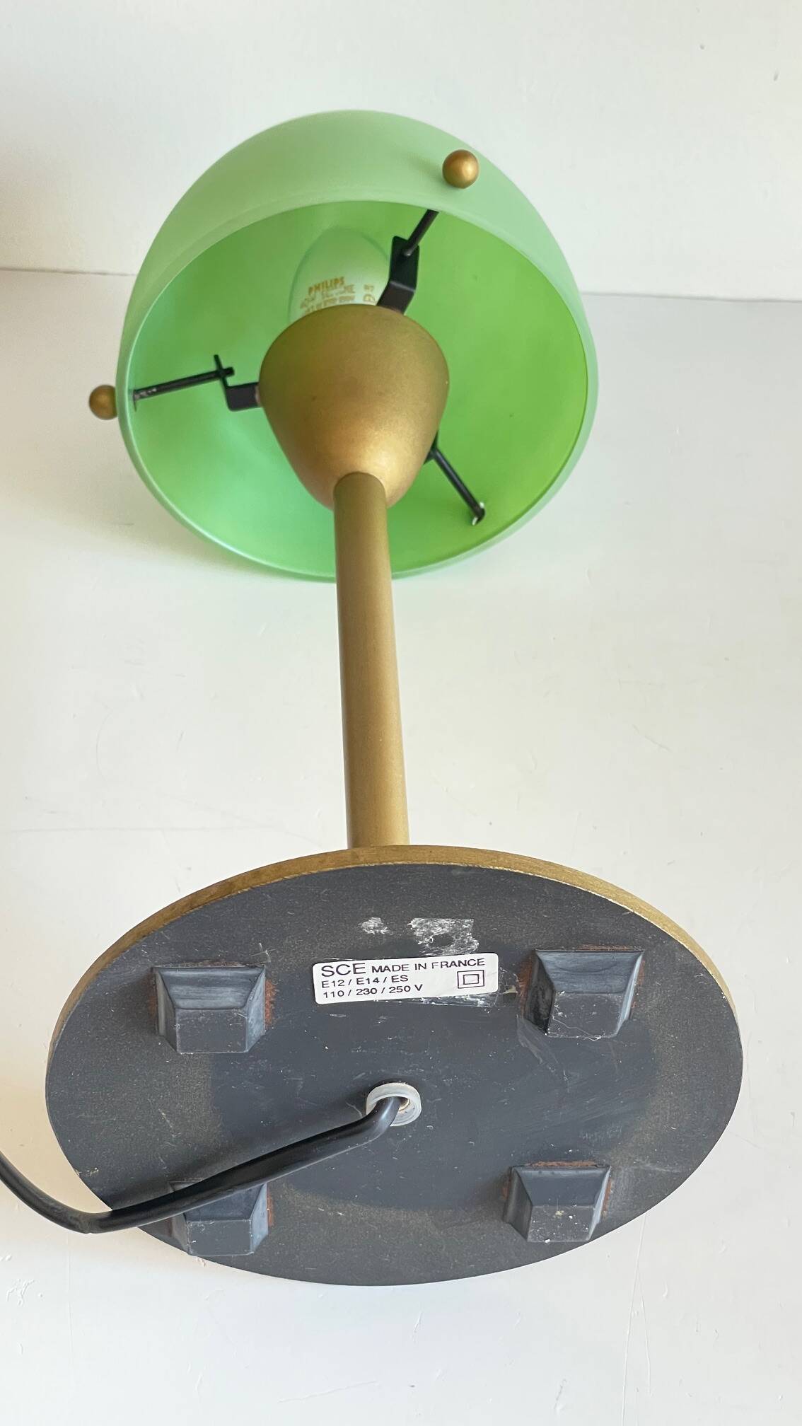 LAMPE SCE Verre Opalin VINTAGE