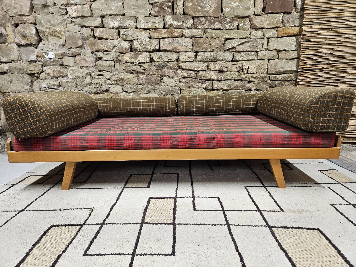 Vintage chaise longue daybed 1960"