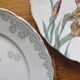 6 large flat plates in polychrome iron earth model "Iris" Choisy-le-Roi
