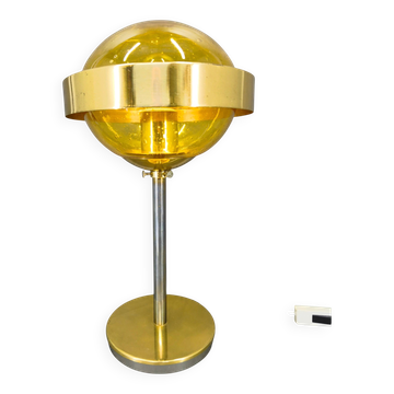 Lampe de table en verre de l'ère spatiale par Kamenický Šenov, années 1970