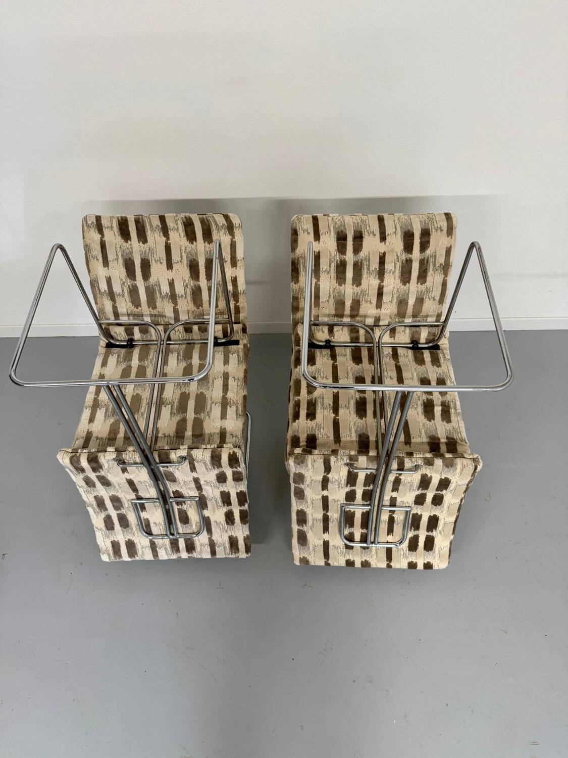 Set of 4 old Saporiti Italia chairs from the 1970s, Ernes design