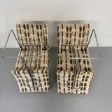 Set of 4 old Saporiti Italia chairs from the 1970s, Ernes design