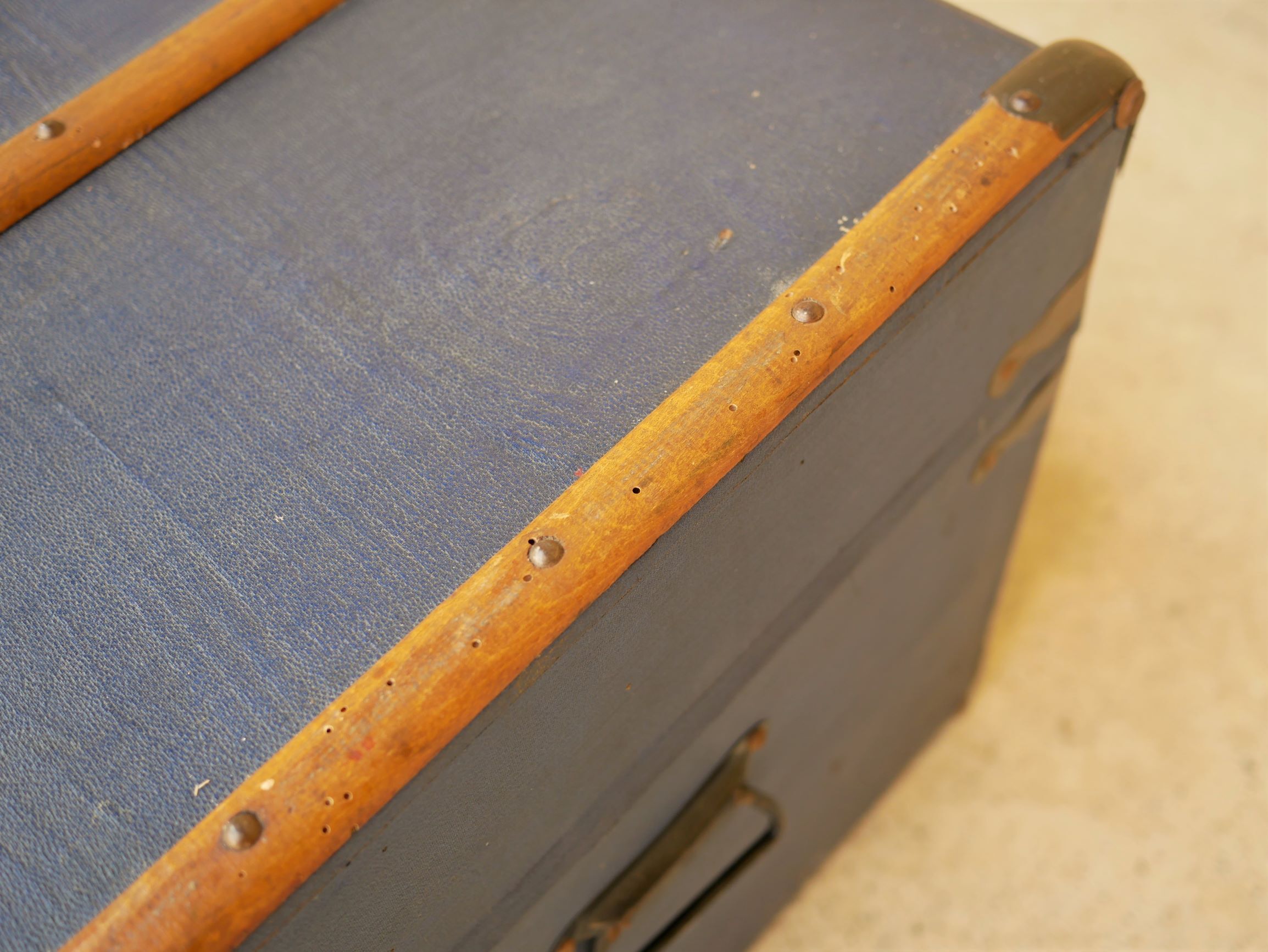 Blue vintage trunk