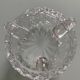 Vintage cut glass candy dish on feet (1950s).