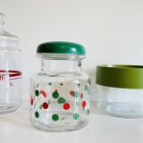 glass and colored kitchen jars