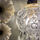 Vintage molded glass globe walker