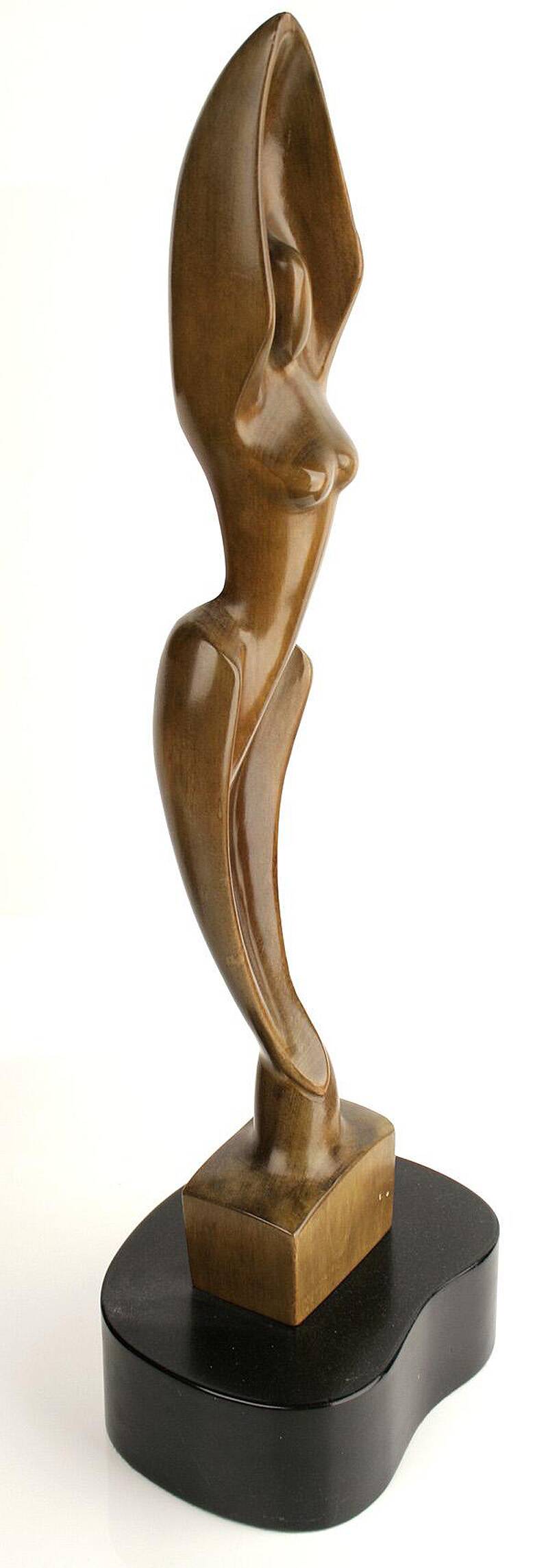 Pair of Large Vintage Teak Sculptures, 1950s