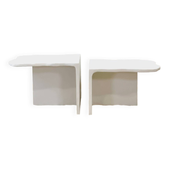 Duo concrete coffee table - Length 120 cm