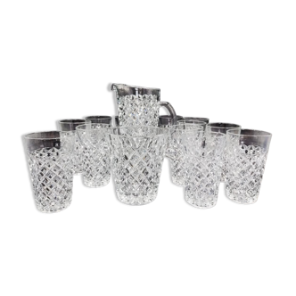 Glass orangeade service 14 pieces