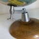Vintage 1960s Girard and Barrère wooden world map globe - 29 cm