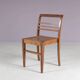 1950s side chair in beech wood by René Gabriel, France