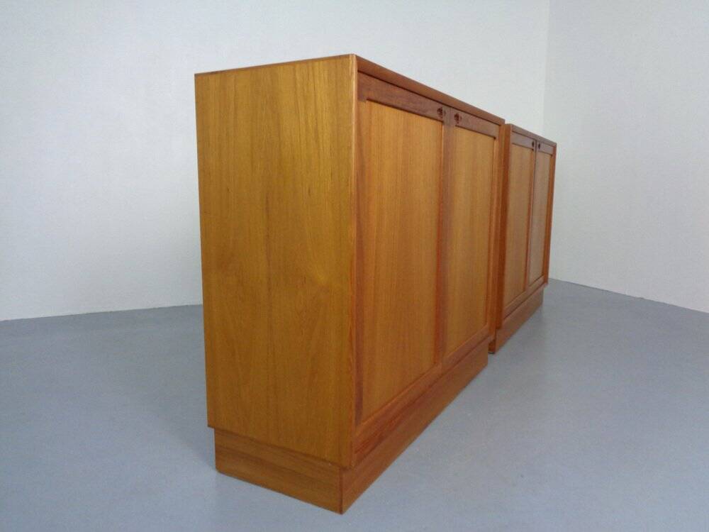 Large teak chest by H. W. Klein for Bramin, 1960s