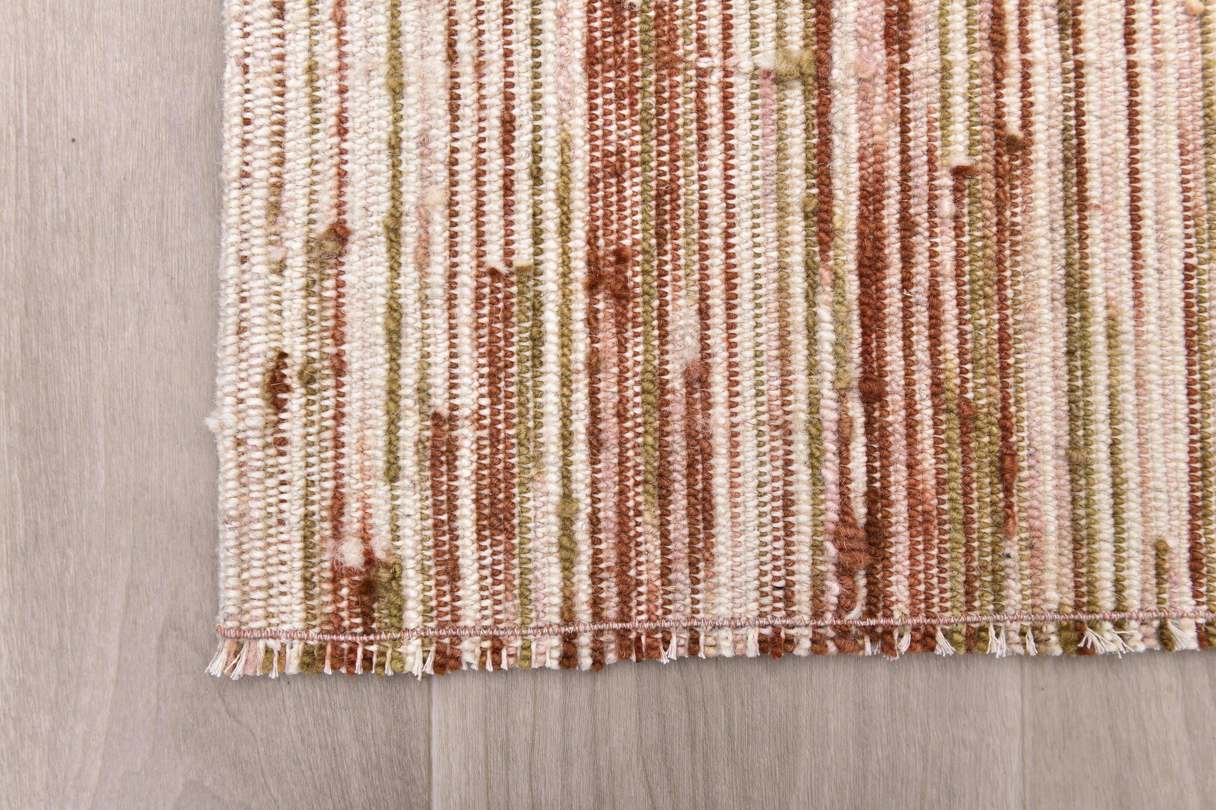 Terracota wool kilim rug 68x181 cm Turkish wool kilims.