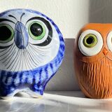 Vintage Handmade Ceramic Owls