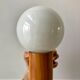 Pair of opline sconces and blond wood pine desgin years 60-70
