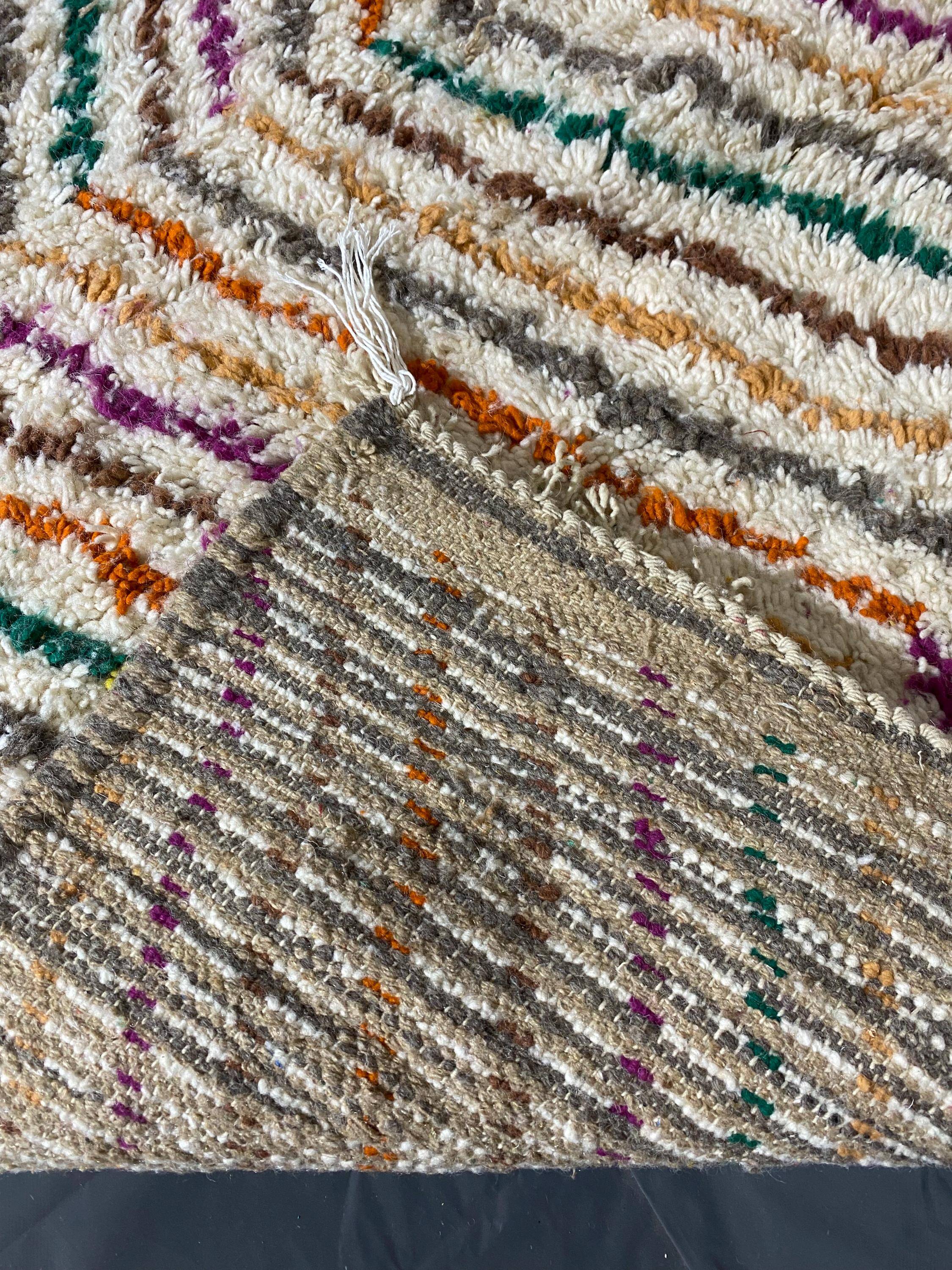 Handmade wool Berber rug 3 x 2 m