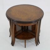 1930s Art Deco Nesting tables in Walnut , Czechoslovakia