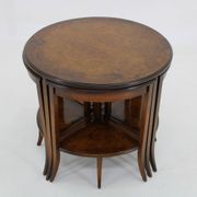 Tables gigognes Art Déco des années 1930 en noyer, Tchécoslovaquie