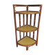Corner shelf wicker, rattan and wood