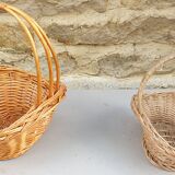 Trio of wicker baskets
