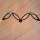 Wrought iron coat rack and wooden balls 5 hooks