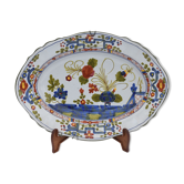 Oval dish in faience by Christian Dior