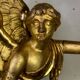 Gilded wooden sculpture, draped angel, Austria around 1800