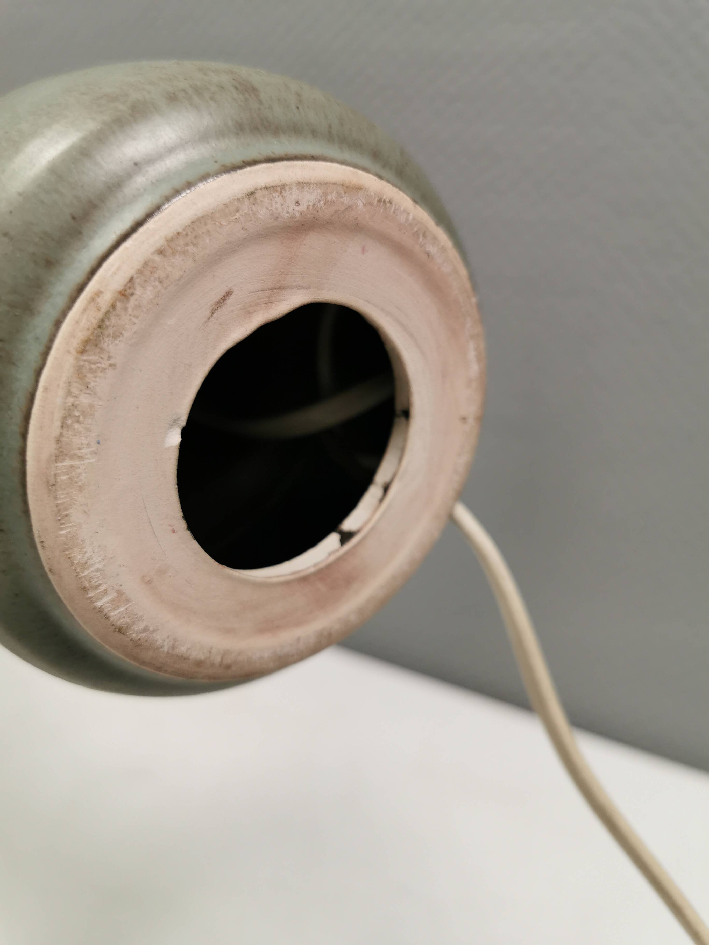 Small ceramic table lamp, Danish from the 1980s.