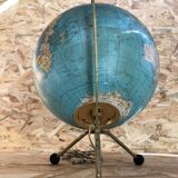 Old glass globe world map 1963