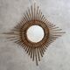 1950s Rattan Sun Mirror France