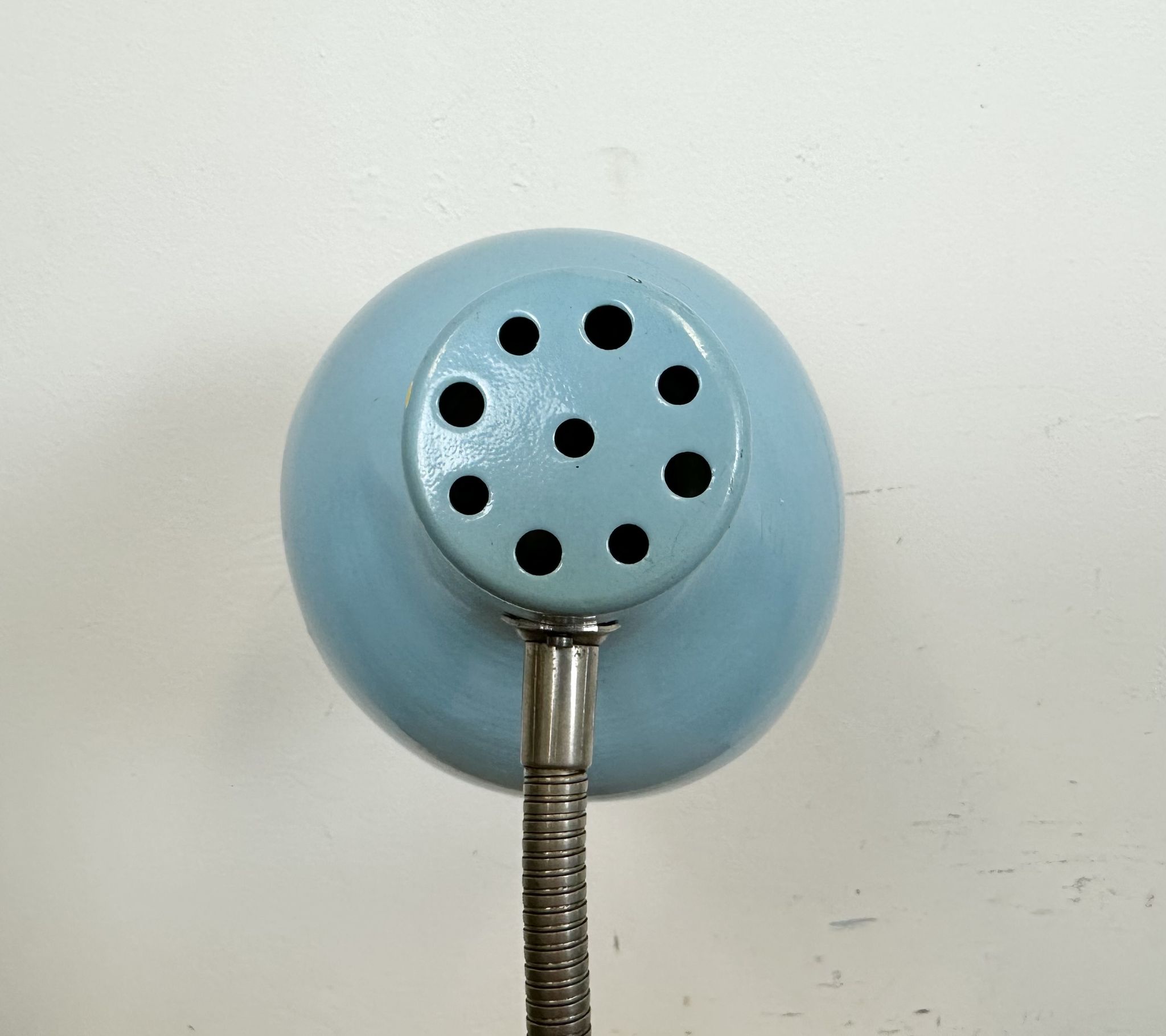 Blue Industrial Gooseneck Table Lamp, 1960s