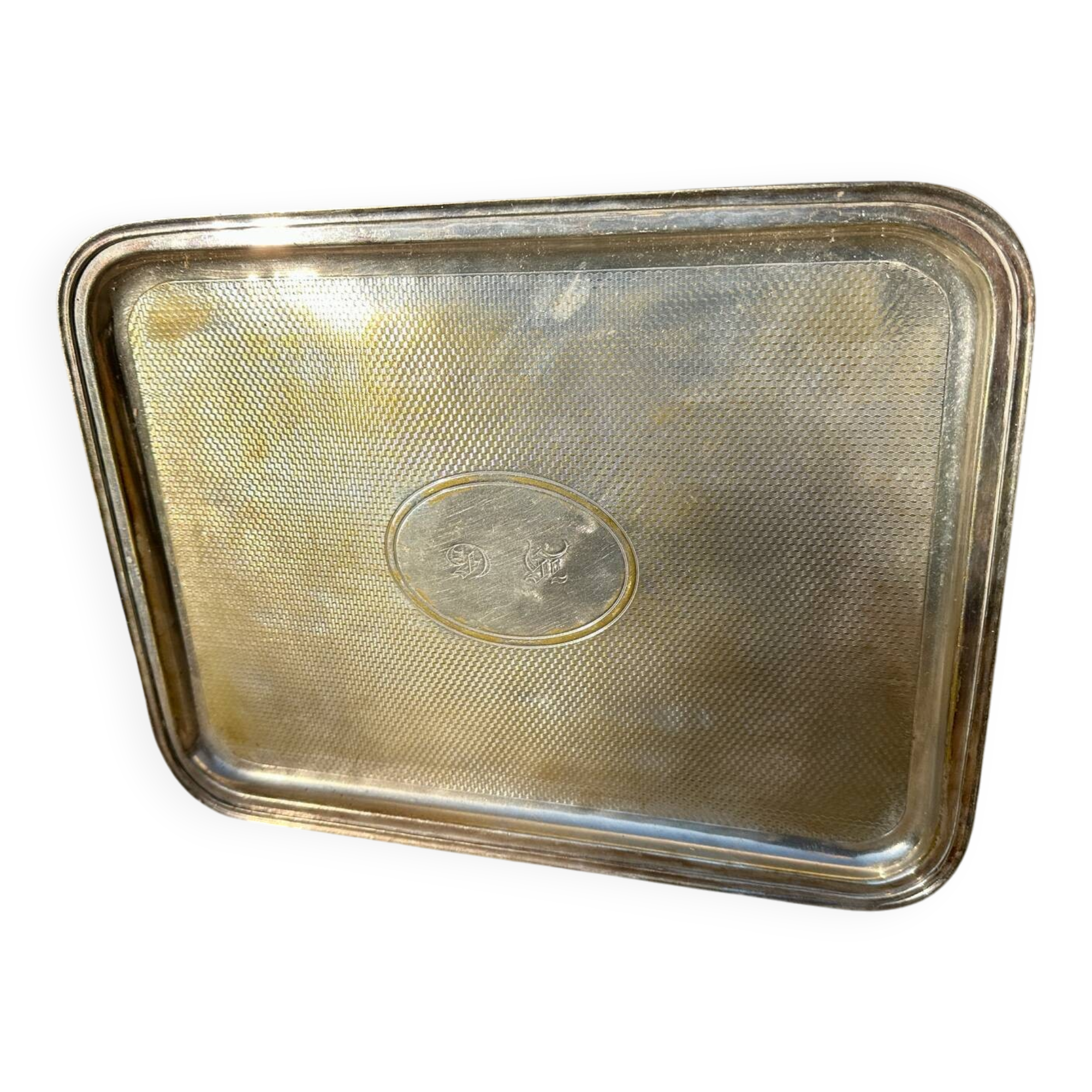 Antique silver serving dish