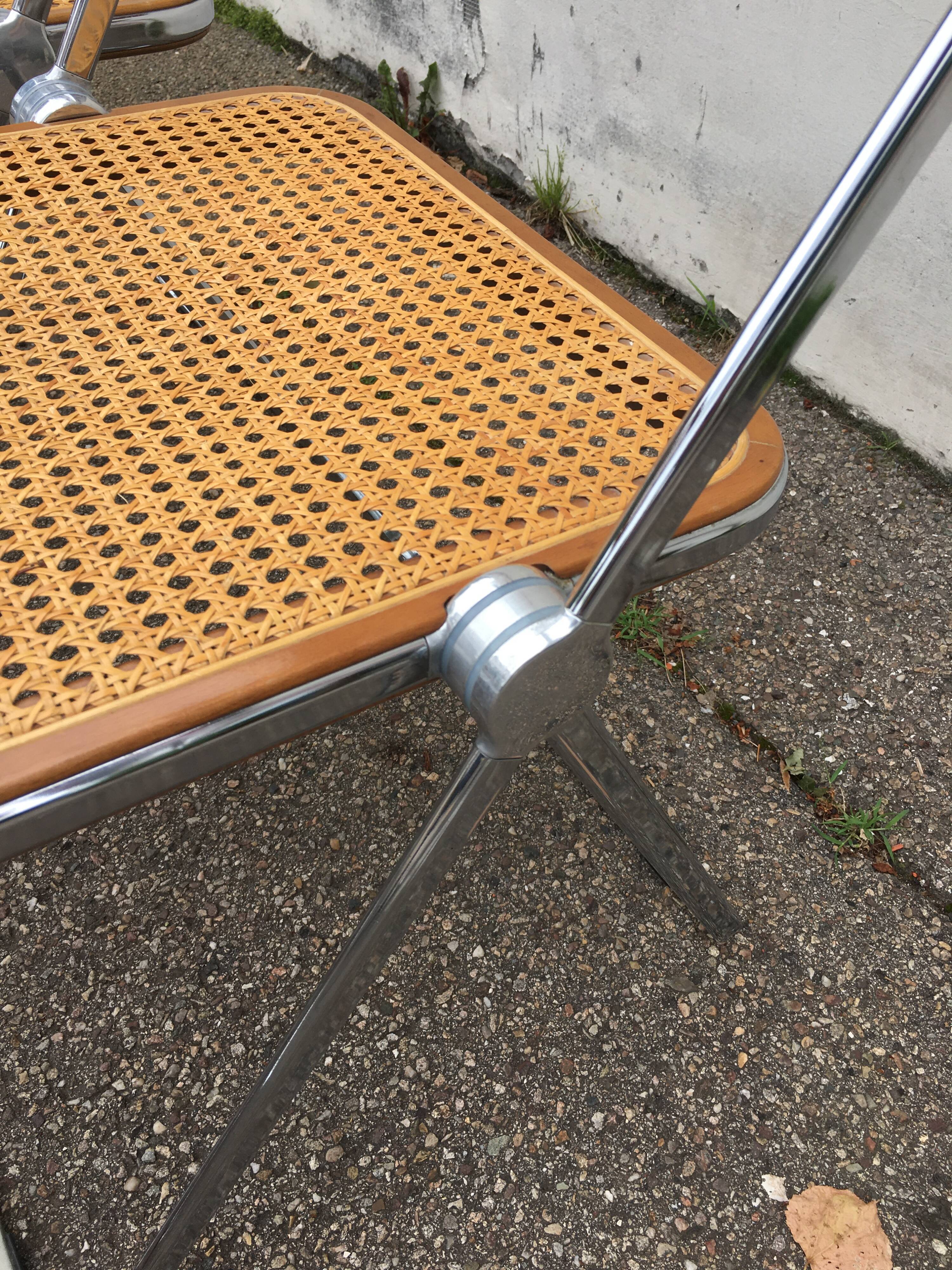 6 plia chairs by Giancarlo Piretti, Castelli circa 1967