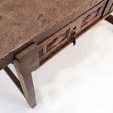 Console espagnole en chêne massif du XVIIIe siècle